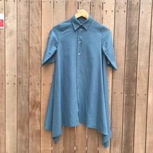 2015’ mm6 maison margiela cotton/linen mid length shirt dress (for women)