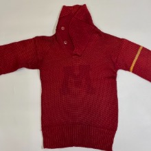 VTG heavy wool shawl collar knit sweater (95-100size)