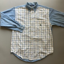 nautica check crazy pattern shirt (105~ size)