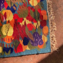 vintage fruit patten rug