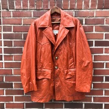 70s VTG mc gregor western leater jacket(42size 105~110size) with fur linner