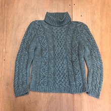 Peregrine wool cable turtleneck sweater England made (for women)