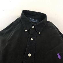 Polo Ralph Lauren faded black two-ply cotton bd shirt oversized (105 이상)