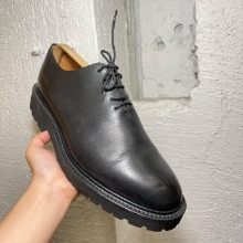 Mark Mcnairy black whole cut oxford shoes (280mm)