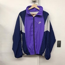 vtg Nike nylon color block raglan slv jacket USA made (100-105)