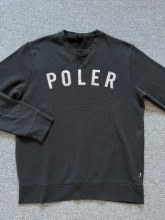 poler single-v spell out sweatshirt (M size, 100-105 추천)