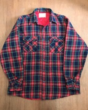 vtg Sears quilted lining plaid shirt (XL size, 105~ 추천)