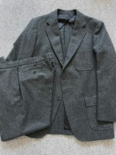 anatomica grey wool flannel suit set up (jacket 42size, pants 36inch)