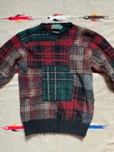 90s polo country patchwork sweater (M size, 100~105 추천)