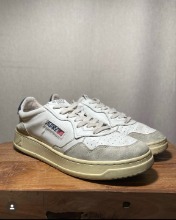 autry medalist white leather low sneakers (270mm)