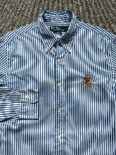 polo poplin wapen stripe shirt (M size, 100-103 추천)