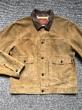 RRL leather-trimmed suede trucker jacket (L size, 105 추천)