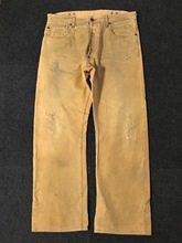 RRL heavy canvas dirty repaired work pants USA made (36/34 size, ~37인치 추천)