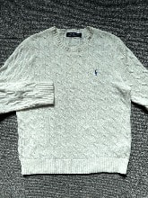 polo cotton cable crew neck knit (L size, 105 추천)