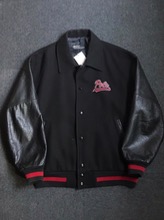 90s Polo Ralph Lauren wool/leather varsity jacket (100 size, ~105 추천)