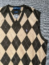 polo golf argyle cotton vest (L size, 105이상 추천)