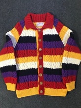 Inverallan hand knit color block fisherman cardigan Scotland made (~103 추천)