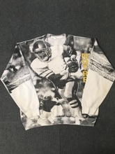 vtg all over print front/back sweatshirt USA made (L size, 100~ 추천)
