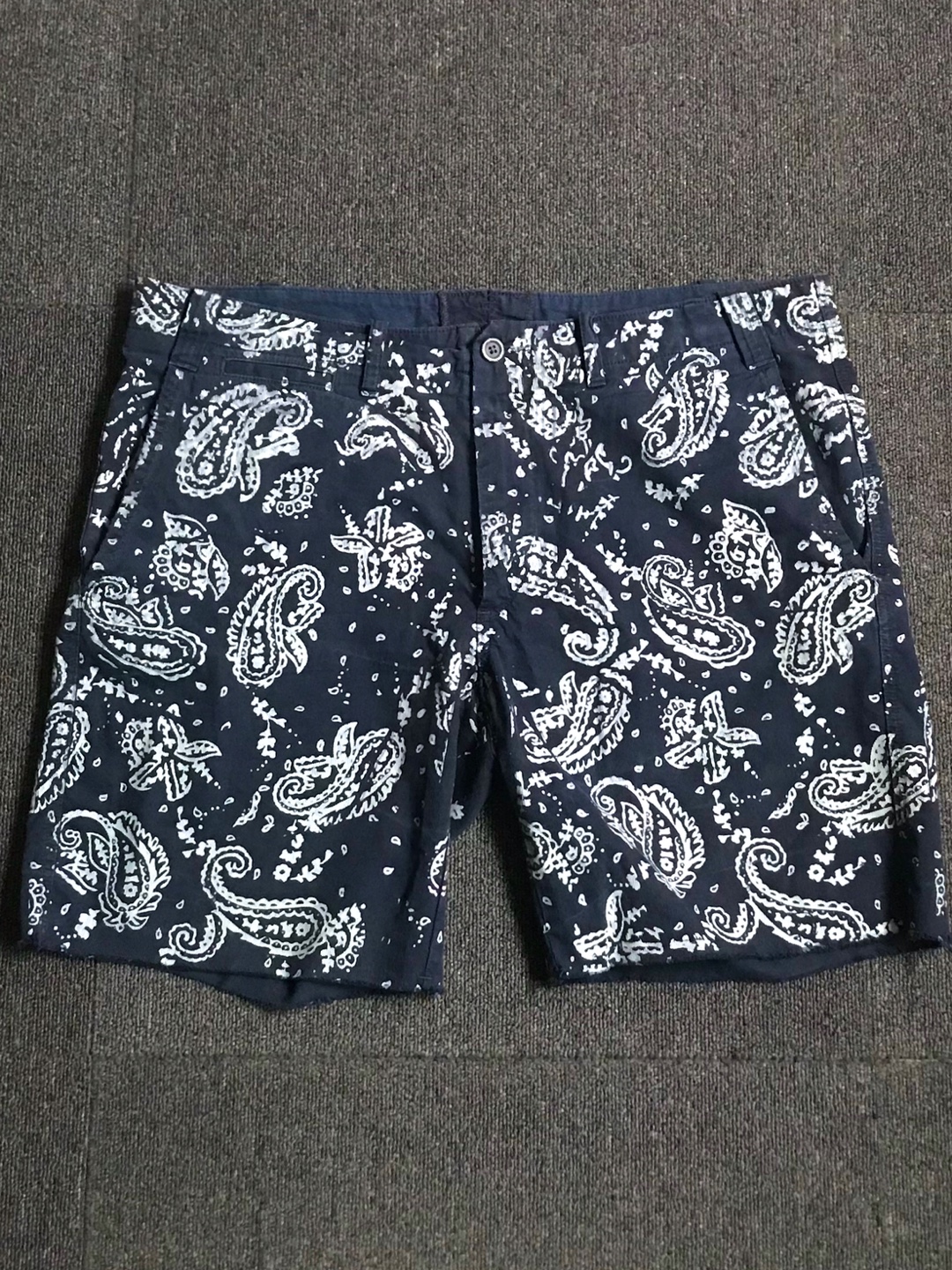 Polo RL cotton print cut off shorts (36 size,