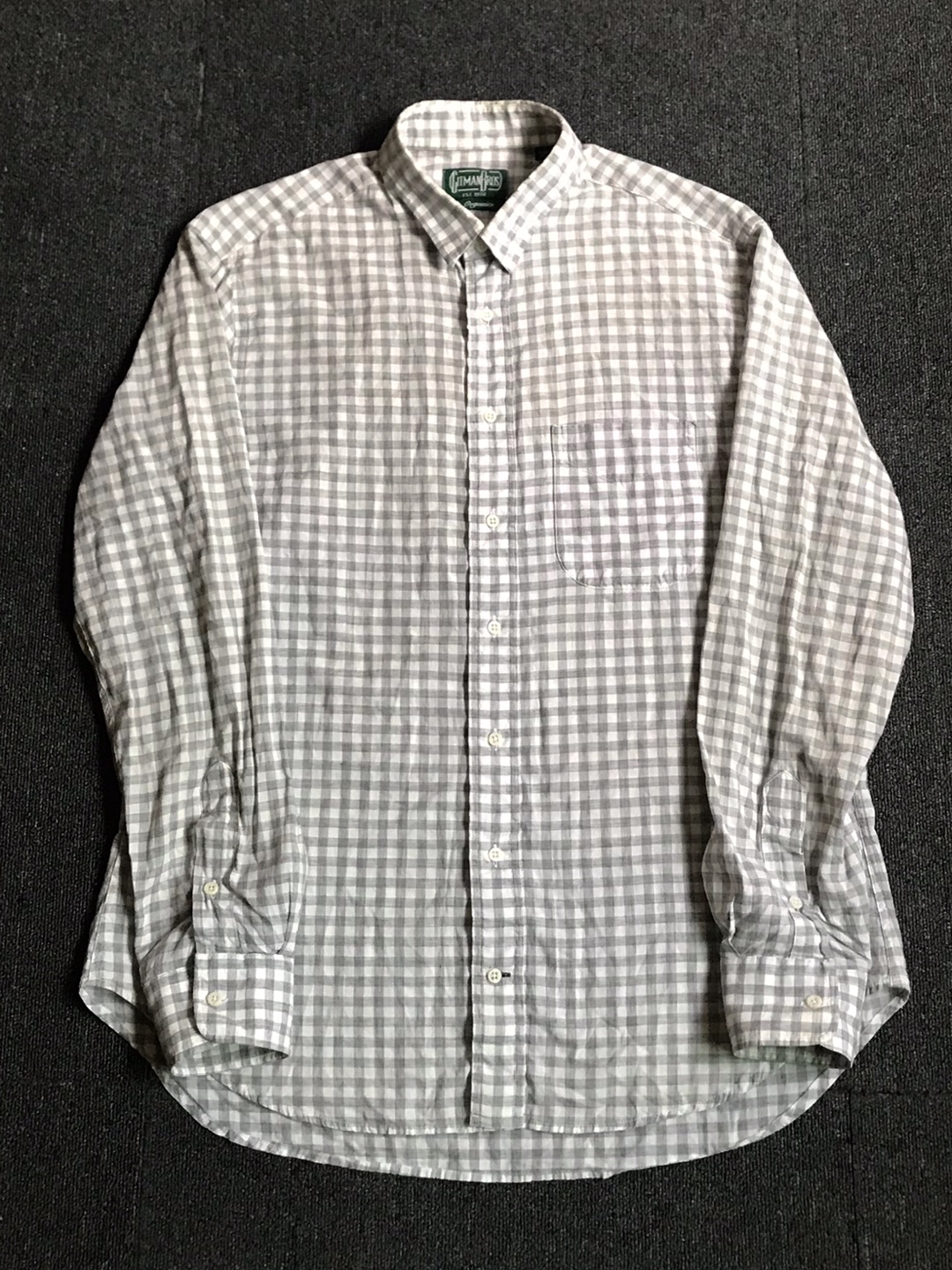 gitmanbros lightweight cotton gingham bd shirt USA made (L size, ~105 추천)