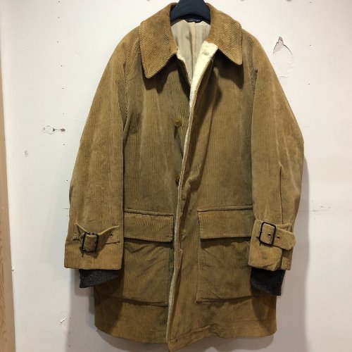 80s brooksbrothers corduroy balmaccan coat(about 100-103size)