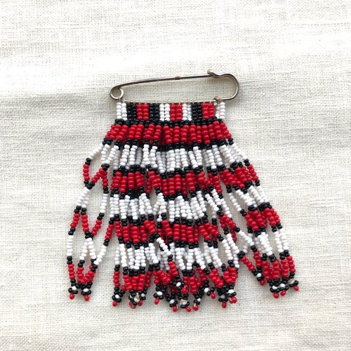 60s indian beads broach