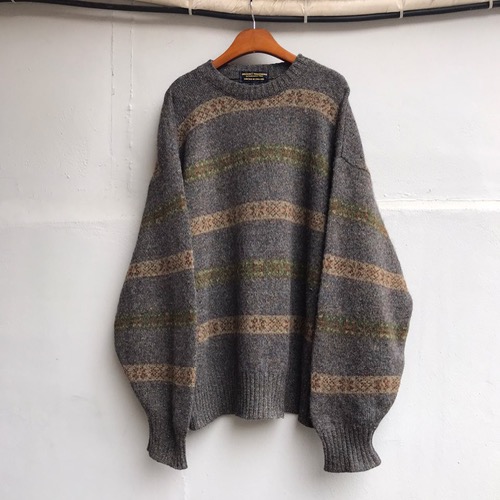 Brooks brothers wool pattern crew neck sweater (105)