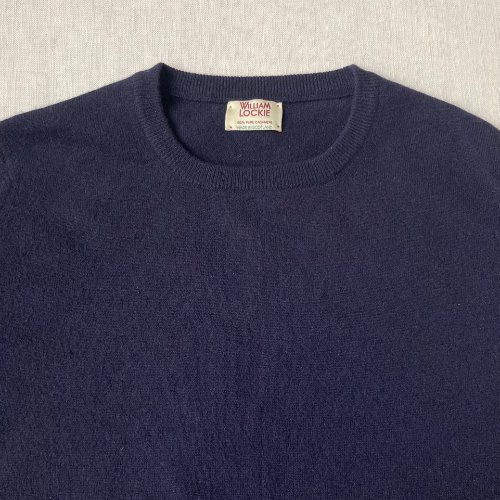 william lockie cashmere 100% crew neck knit navy (42, 100-103 size 추천)