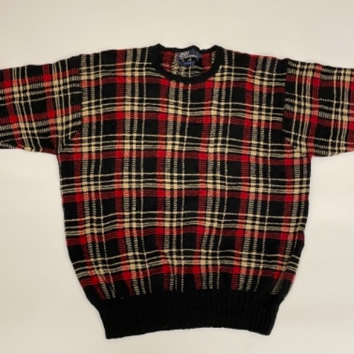 polo ralph lauren wool check knit sweater (100size)