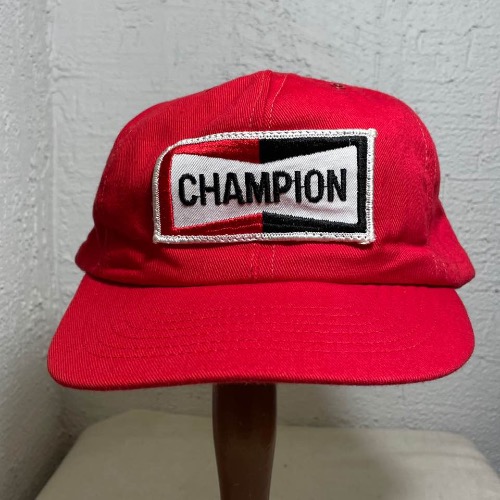 vintage champion red trucker cap