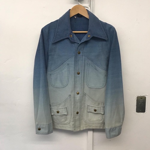vtg cotton indigo gradation color jacket (95-97 , women free)