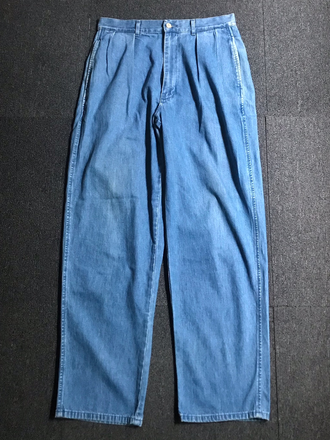 90s Polo RL denim 2tuck pants USA made (32/30 size,