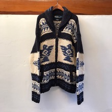 Polo Ralph Lauren wool/alpaca hand knit cowichan cardigan (105-110)
