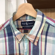 Polo Ralph Lauren madras bd half slv shirt (105)