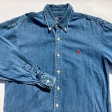 polo denim button down shirt (105 size)