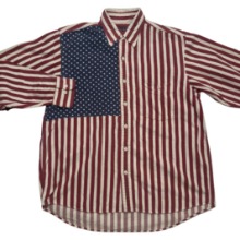 chaps heavy cotton shirt with amerian flag (105 size)