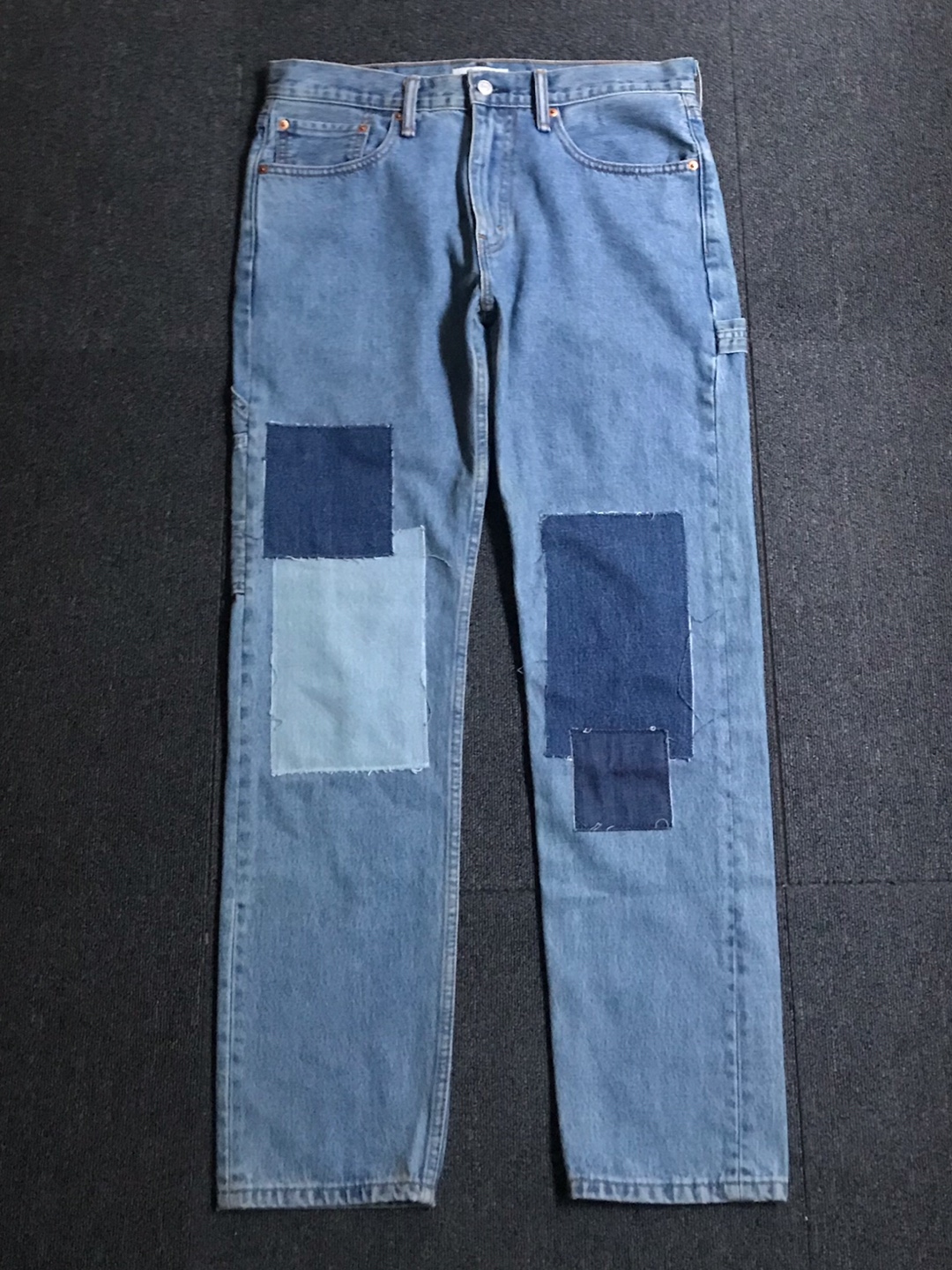 levis altered patchwork denim carpenter pants (32/32 size, ~34인치 추천)