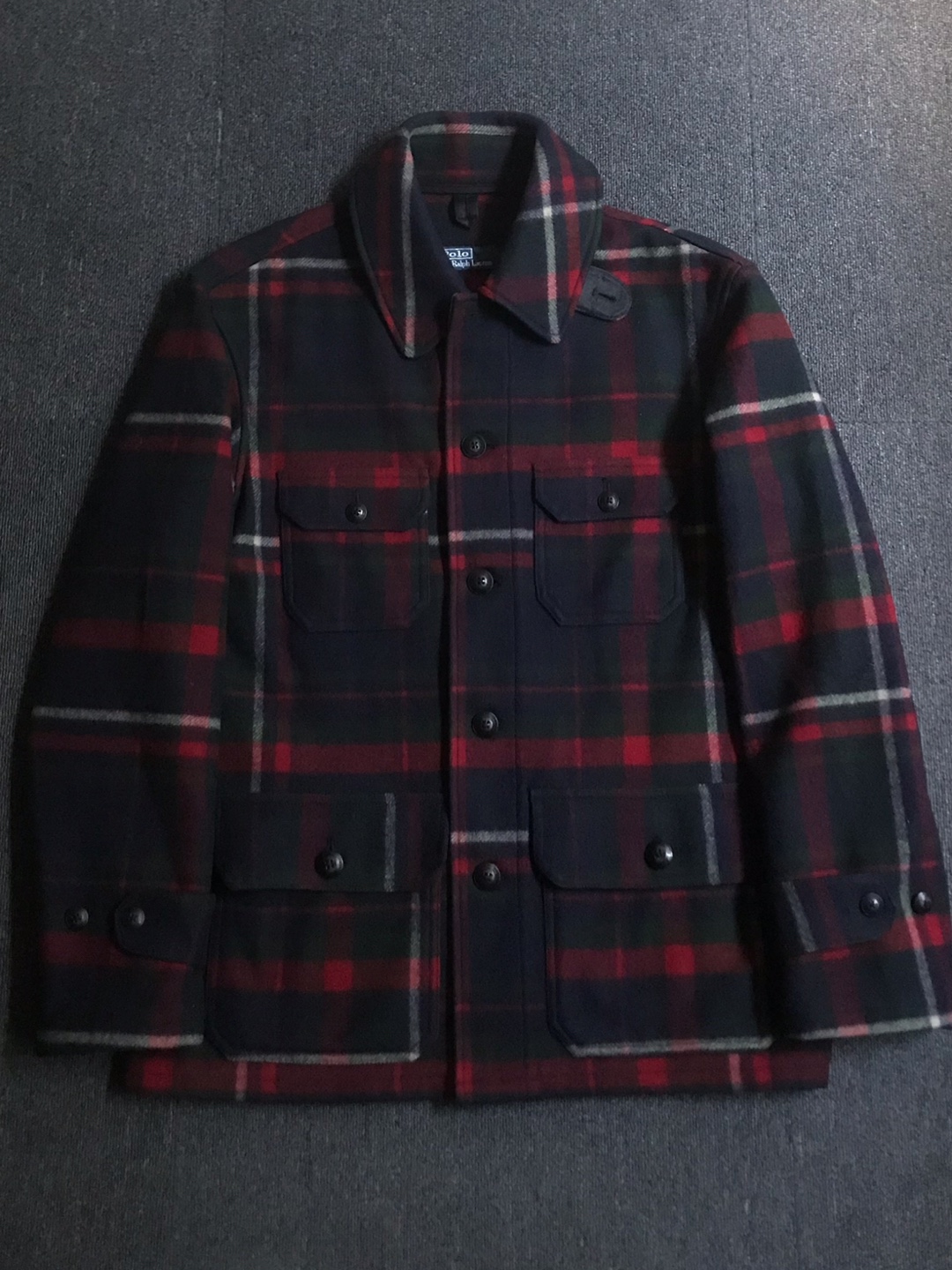 Polo RL wool plaid field jacket (L size, ~105 추천)