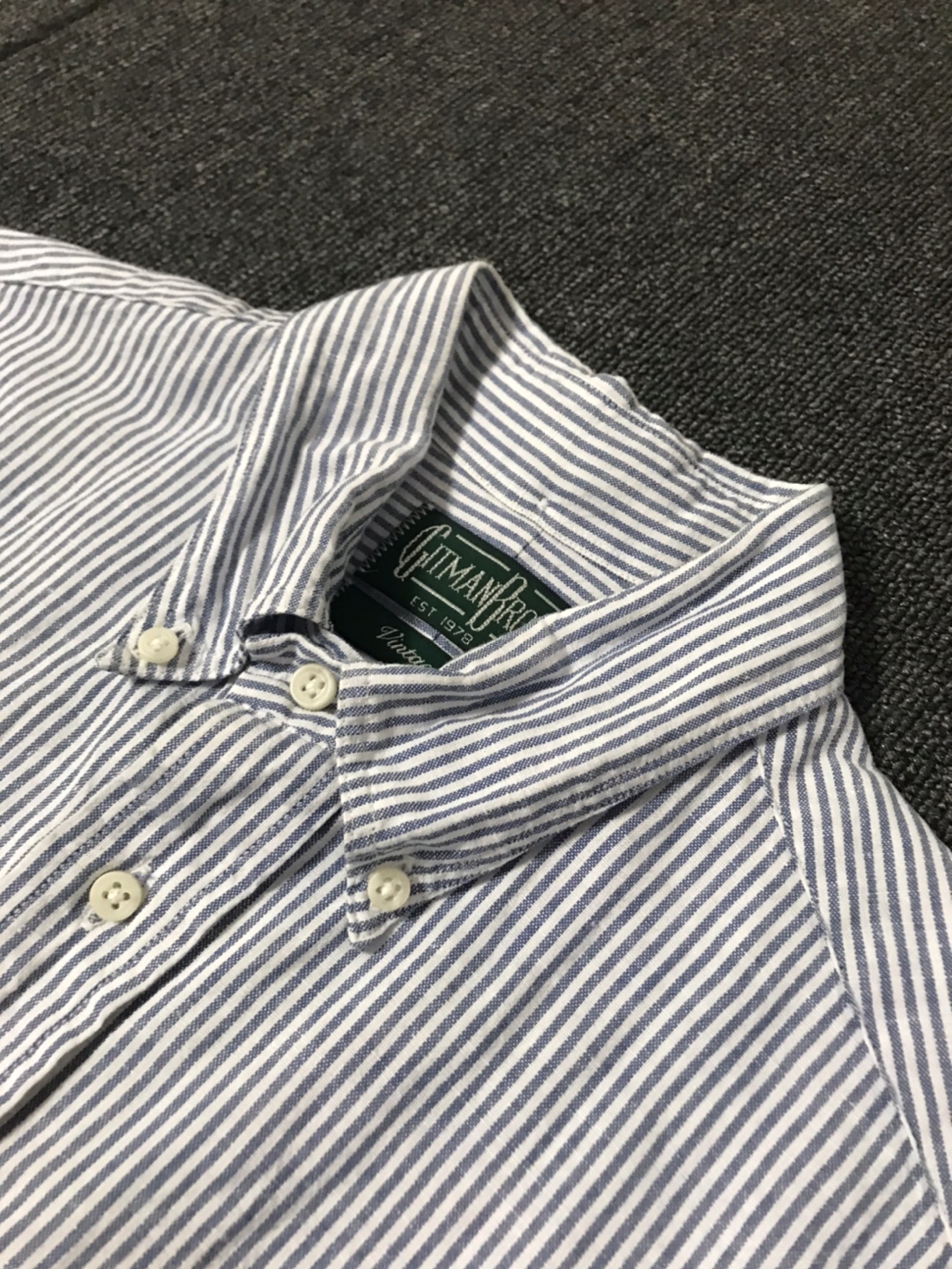 gitmanbros linen/cotton stripe bd shirt USA made (M size, ~103 추천)